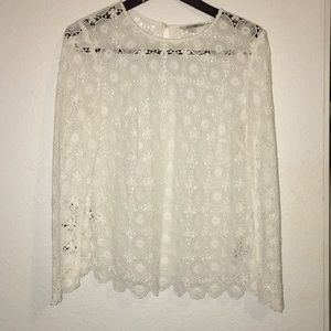 Flowery lace Boden top